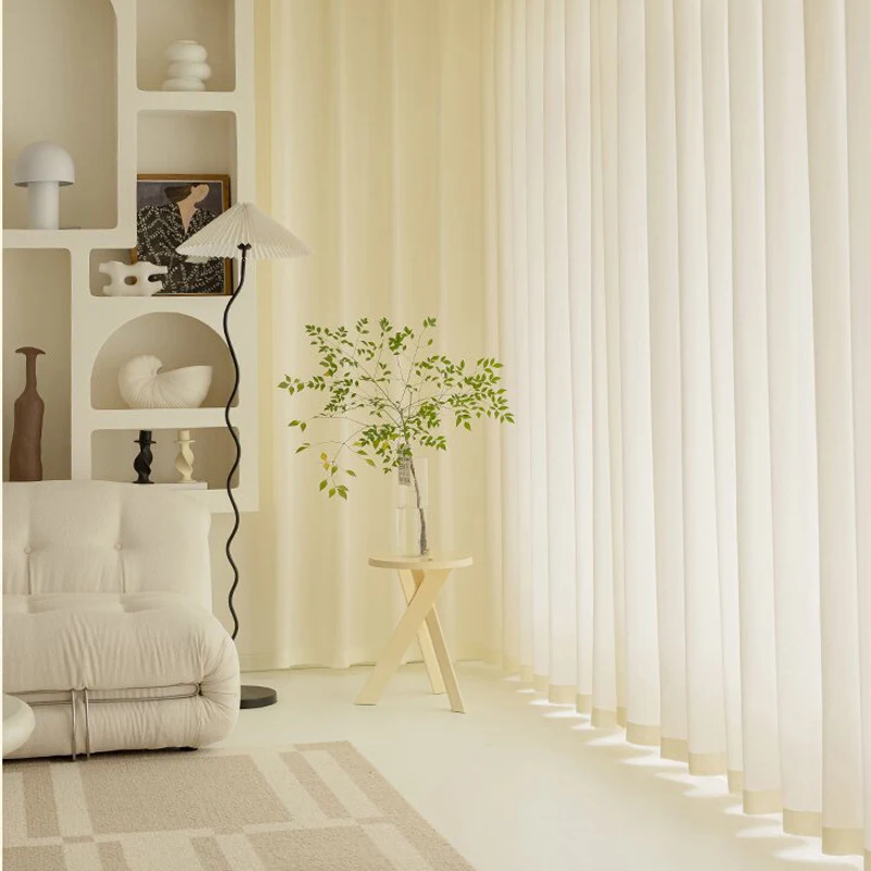 JUNERED High-end Custom Sheer Curtains  for Doors Sun Protection Screens Garden Screens for Enhanced Safety