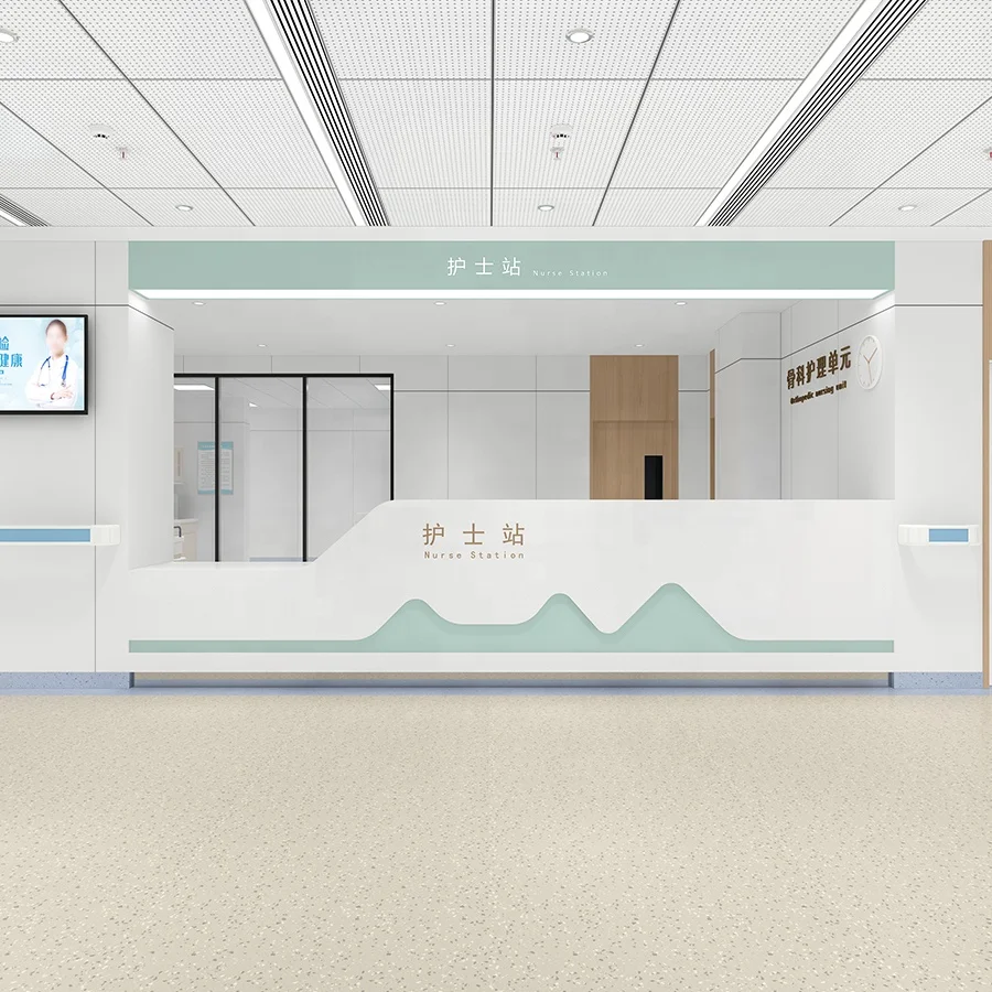 Customizable High Quality Stainless Steel Hospital Nurse Station Reception Desk Premium Electrolytic Steel Plate for School Use 2