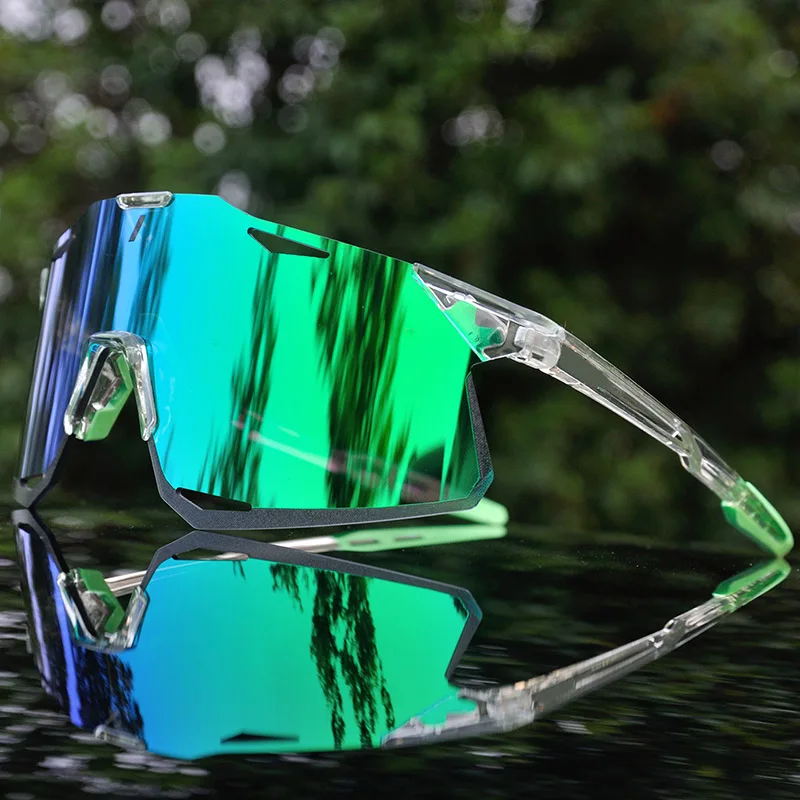 Amazon photochromic sunglasses sports men polarized glasses cycling bike glasses with 3 interchangeable lens