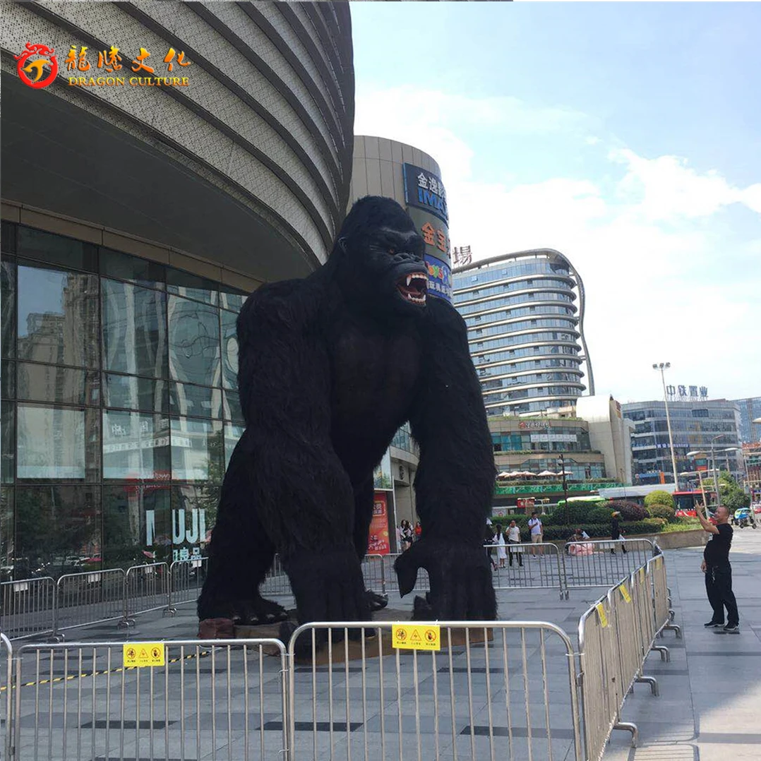 Realistic Model Gorilla and Props for Sale Robotic Animatronic Model Realistic Huge Full Size Animal Gorilla for Zoo