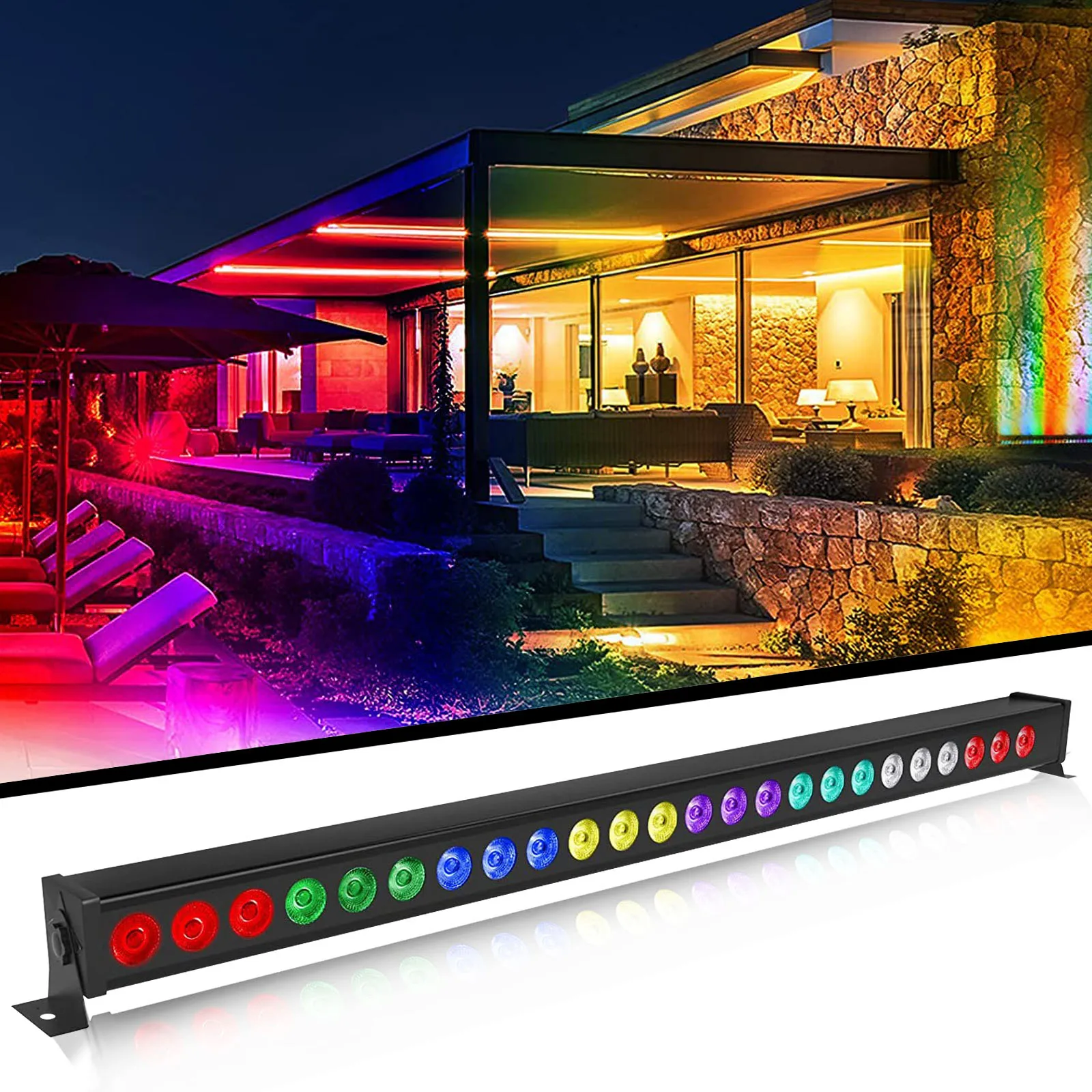 Stage Light Wall Washers - RGB 24 Leds with Remote Control