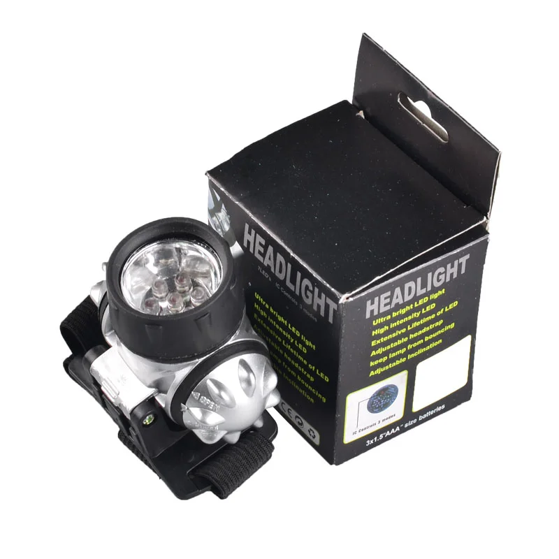 TOPCOM Powerful Promotion 7 LED Headlamp 3 Modes ABS Camping Headlight Headlamp