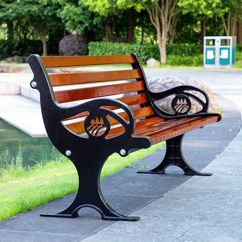 High quality cast aluminum metal bench home garden patio bench for decoration factory