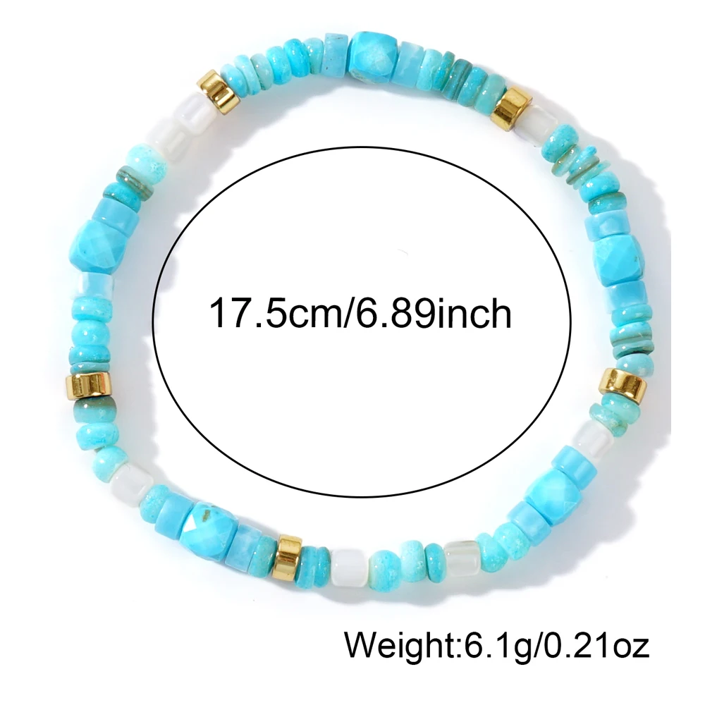 Go2boho Natural Amazonite Stretch Chain Gorgeous Freshwater Pearls Beaded Women Design Gemstone Fashion Jewelry for Summer Party