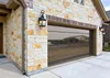 Puerta de garaje de aleación de aluminio y vidrio templado