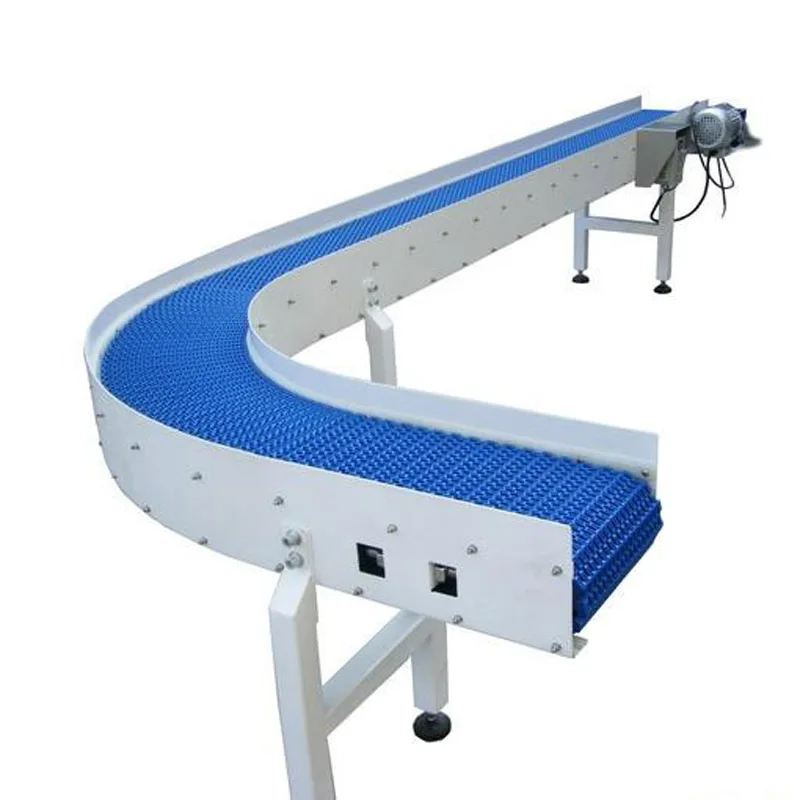 90 Degree Turn Conveyor With Baffles Straight Modular Belt Conveyer ...