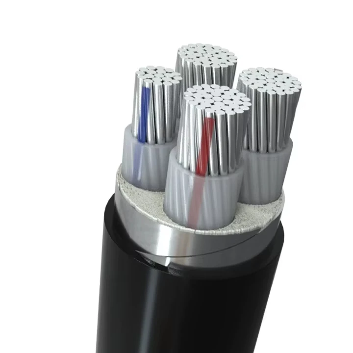 Nhà sản xuất bán buôn yjlv22 3x240 + 1x120 điện áp trung bình cách điện cáp nhôm dây đồng với xlpe & PVC