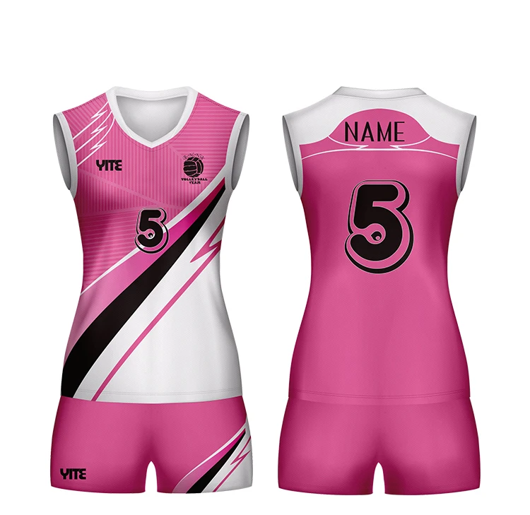2024 Latest Design Sublimation Custom Volleyball Uniforms Active Wear Volleyball Plain Volleyball Jersey