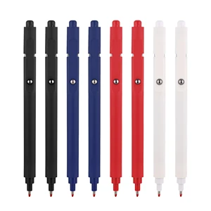 Customized Logo Promotional Gift Pens Soft Coated 0.7mm Gel Pens Silver Point Trim Click Push Marketing Plastic Material