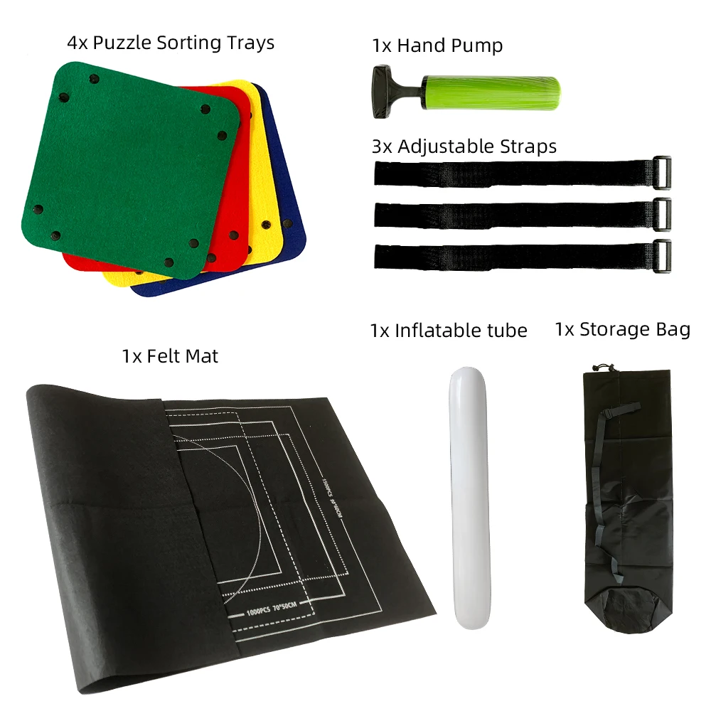 1.5mm Thickness Black Felt Jigsaw Puzzle Mat Roll Up Storage Puzzle