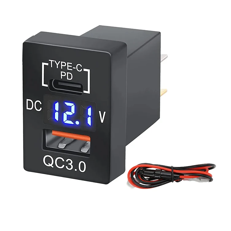 Nicoone Caricabatteria Da Auto Con Doppia Porta USB Da 12 V Per Toyota - Adattatore Per Presa - Foto 4