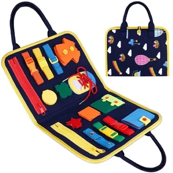 DIY Blanket Tote Teaching Aids Busy Board Storage Children's Puzzle Small Motion Training Early Learning Kindergarten Toys