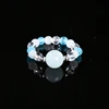 7A Clear Quartz Cat's Eye Aquamarine Bead Band