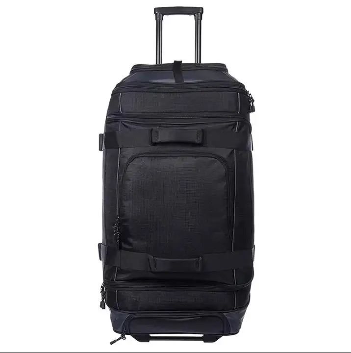 Luxury Traveling Bags Trolley Luggage Set Black Drawbars