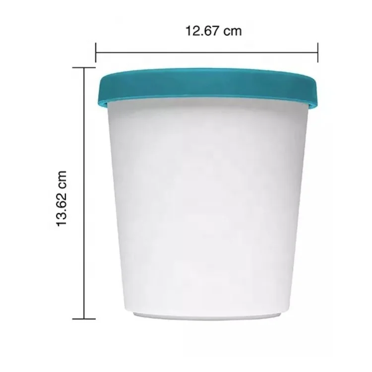 Wholesale Reusable 250ML Plastic Ice Cream Container Custom Ice