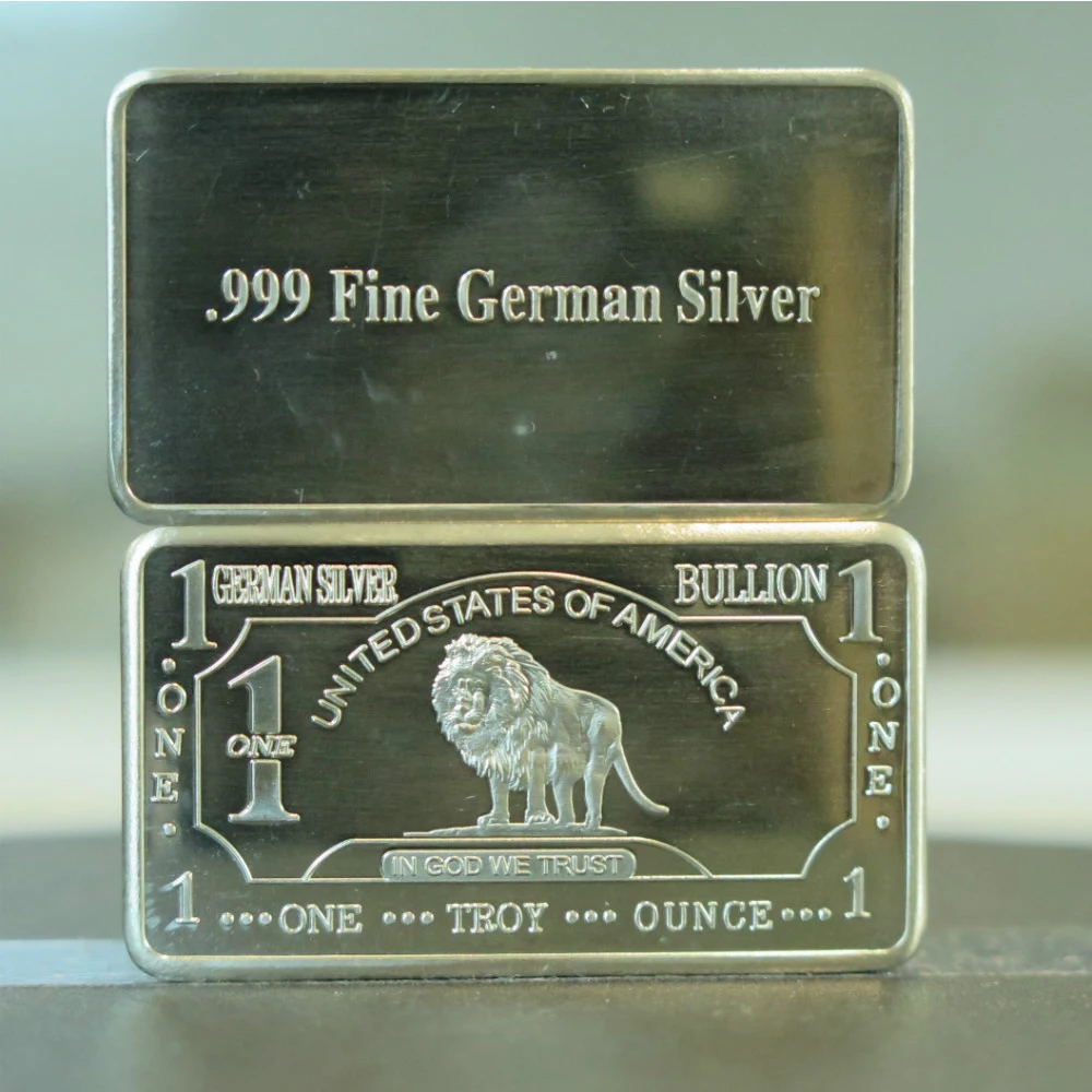 Fine .999 German SiIver 1 Gram Pure Buffalo Bar Collectable Fractional Bullion 