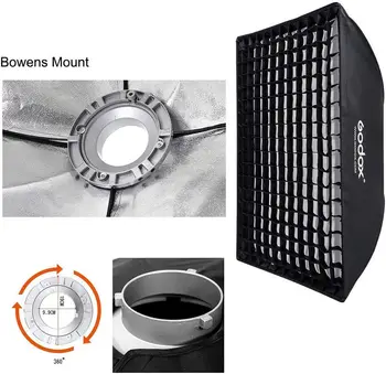 GODOX 60x90cm 60x60cm 70x100cm 90x90cm 80x120cm Softbox 30x120cm Softbox Bowens Mount Softbox with Grid detail image
