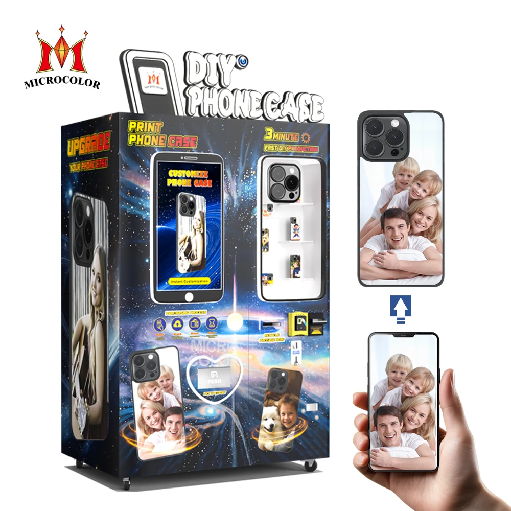 Best Selling Automatic Microcolor Phone Case Printer Vending Machine Mobile Phone Shell Printing Vending Machine for All Phones