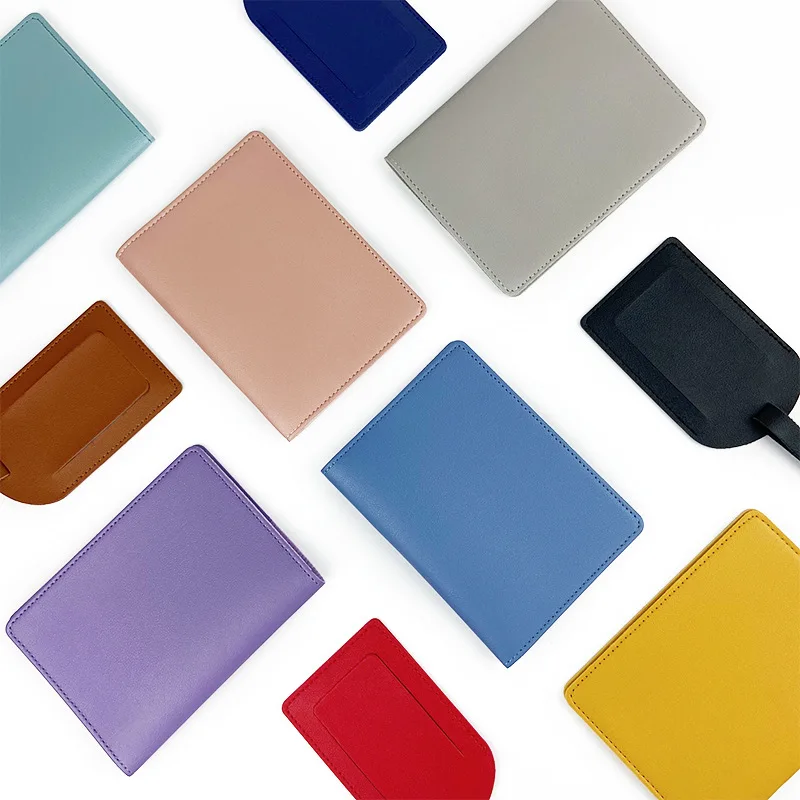 Customizable Personalized Logo High Quality Pu Leather Passport Holder