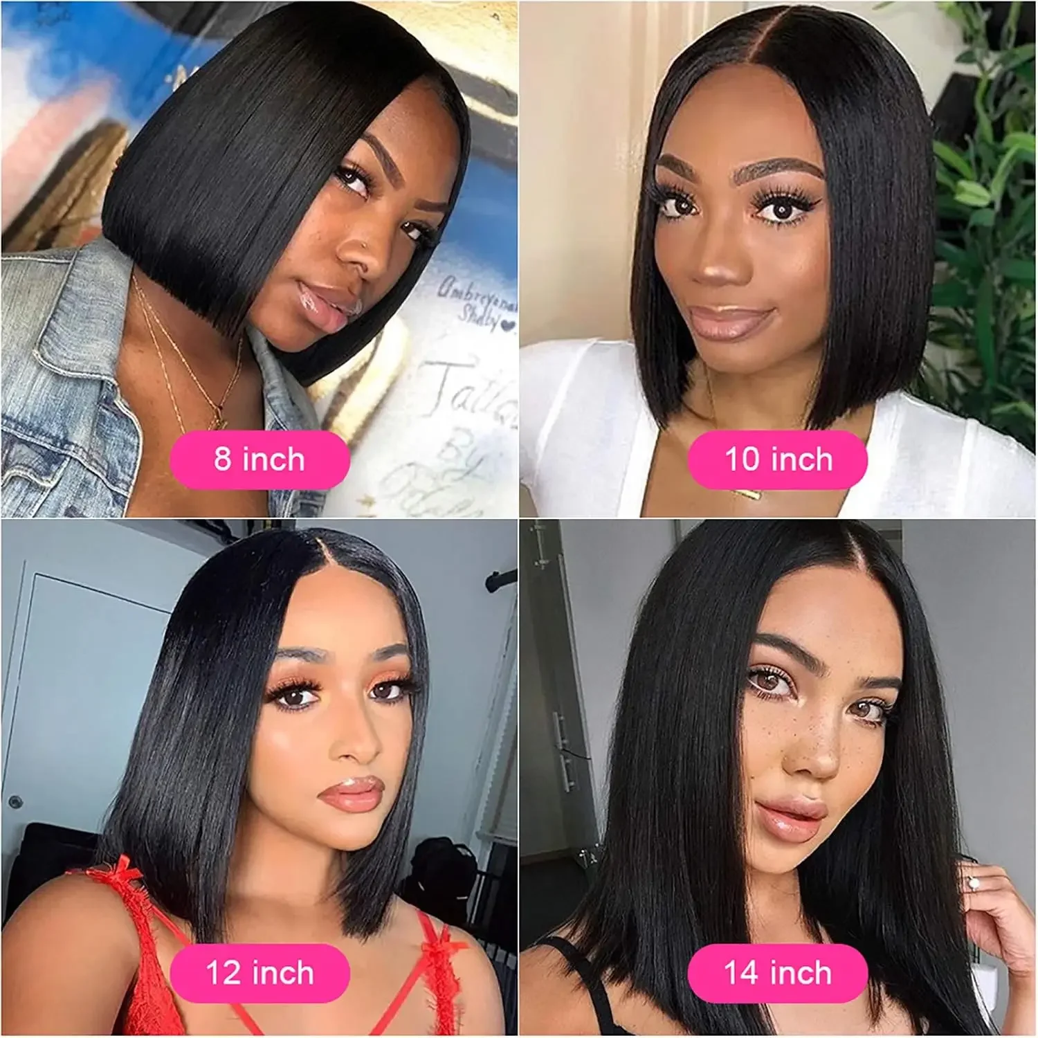 Kurze Bob Lace Front Perücke Aus Echthaar Brasilianisches Haar_voghion.com