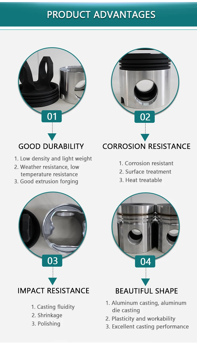 Price Custom Manufacturers Pistons Assembly 612600030011 Steel Diesel