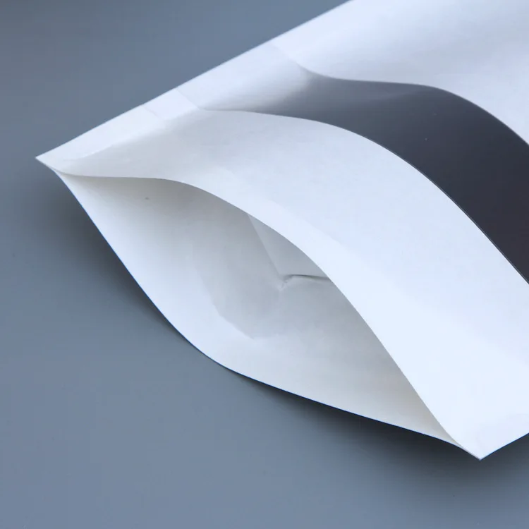 In Stock  White Kraft Paper Resealable Zip Lock Packaging Bag Pouch With Window
