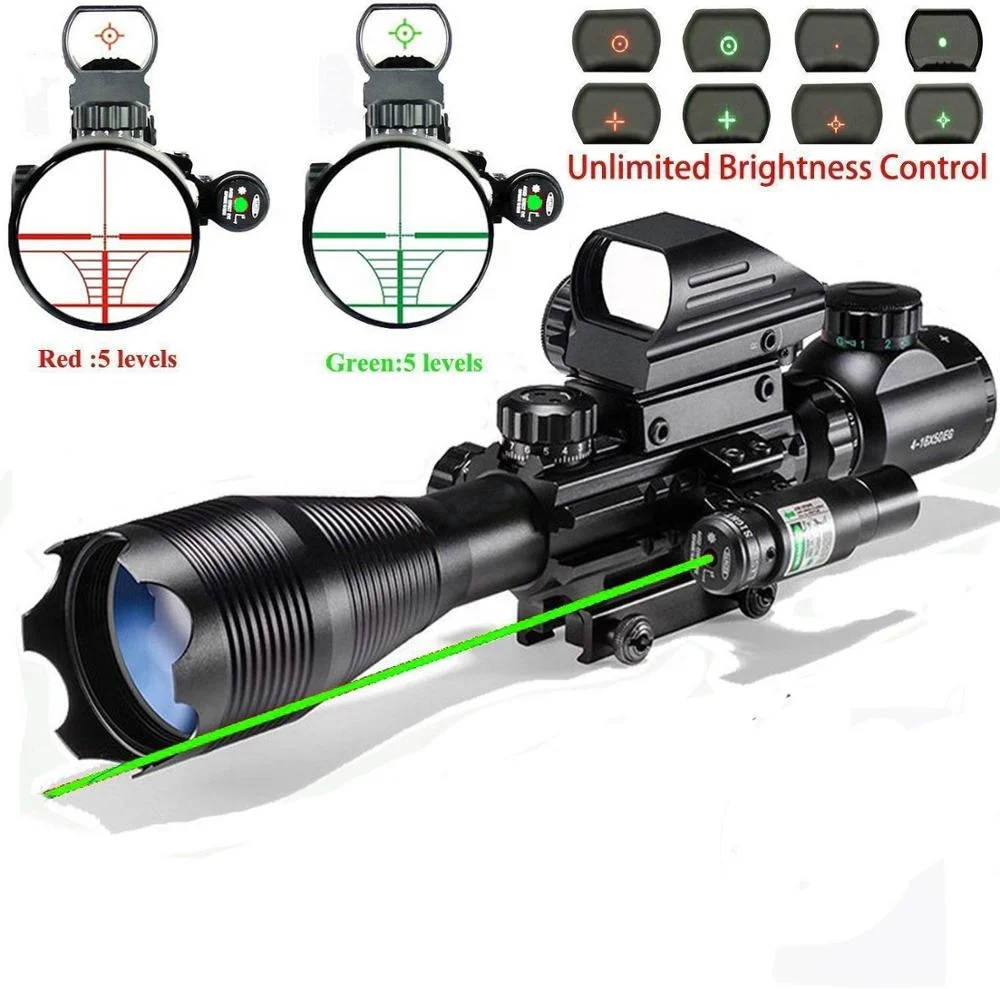 Source LUGER Scope Combo 4-16x50EG Dual Illuminated Scope + Sight