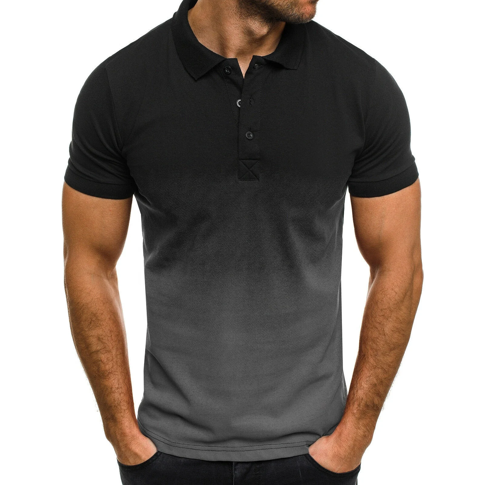 Oem Summer Casual Printing Teamwear Fit Uniform Work Men’s Short Sleeve Black Oversized Golf Men’s Polo T-shirts