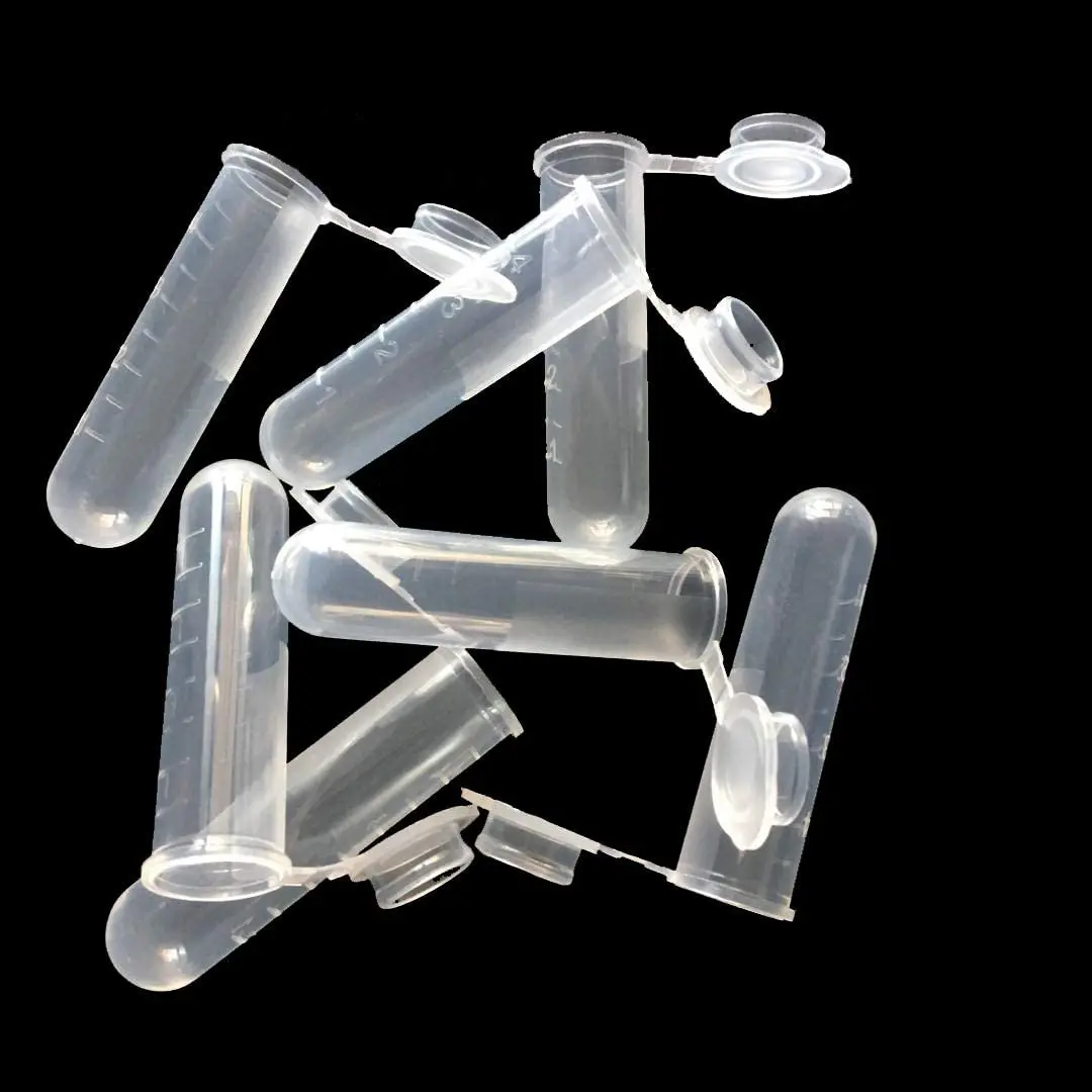 Disposable 5ml Laboratory for Test Centrifuge Tubes with Clear Polypropylene Material and Locking Lids for Laboratory Use