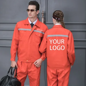 Wholesale  High-Vis  Construction Decoration Engineering Work Clothes Uniform Durable Industrial Long Sleeve Work Wear