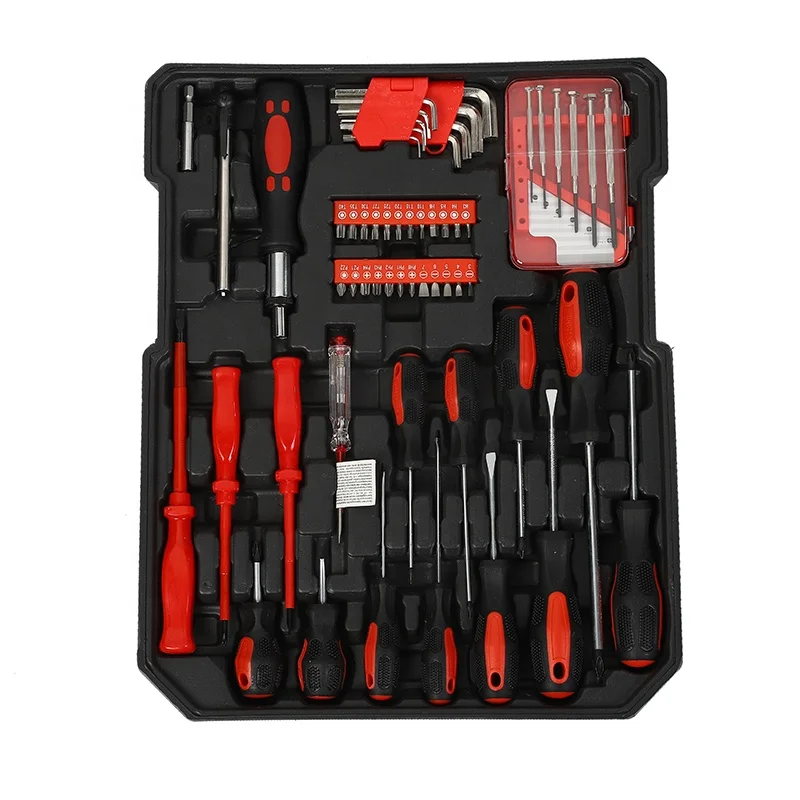 187Pcs Auto Tools Set Box Aluminium Case Hand Tool Set with Wrench Sockets Set