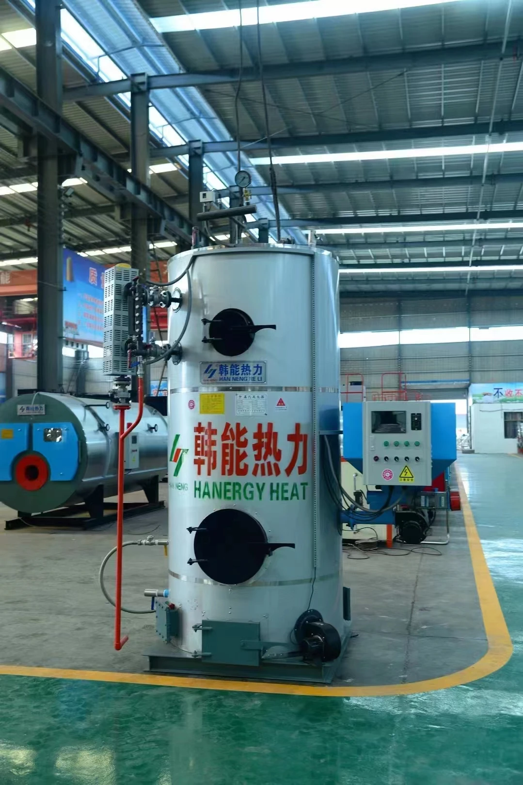 100kg 200kg 300kg 500kg Steam Generator Wood Pellet Machine Outdoor