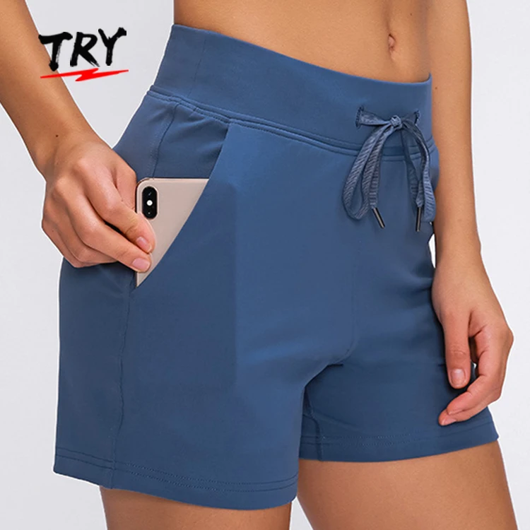drawstring yoga shorts