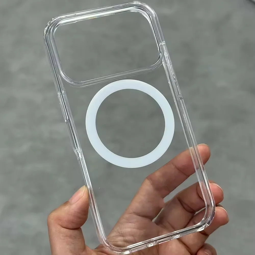 product laudtec customize factory price mobile phone accessories  protective clear pctpu transparent magnetic case for iphone 17 series-3