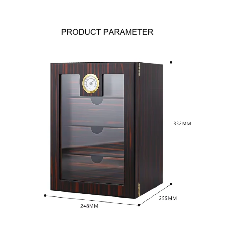 Large Wooden Cigar Humidors Cabinet with 3 Humidifiers and 1 Hygrometer Box Pattern 100 CT Cigars Used Cigars for Sale