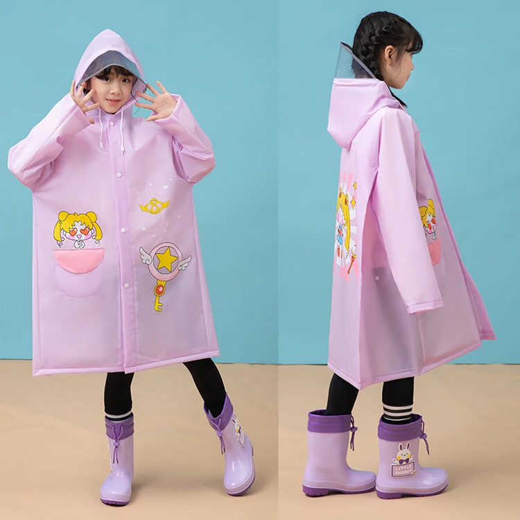 Lotus Trendy Fashion Rainwear Reusable Rain Poncho Jacket Boys And
