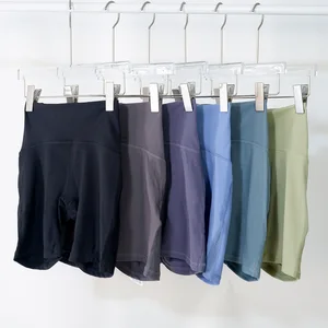 Solid Color Soft Women Fitness Sports Short Leggings Cycling Comprehensive Training High Waist Yoga Shorts