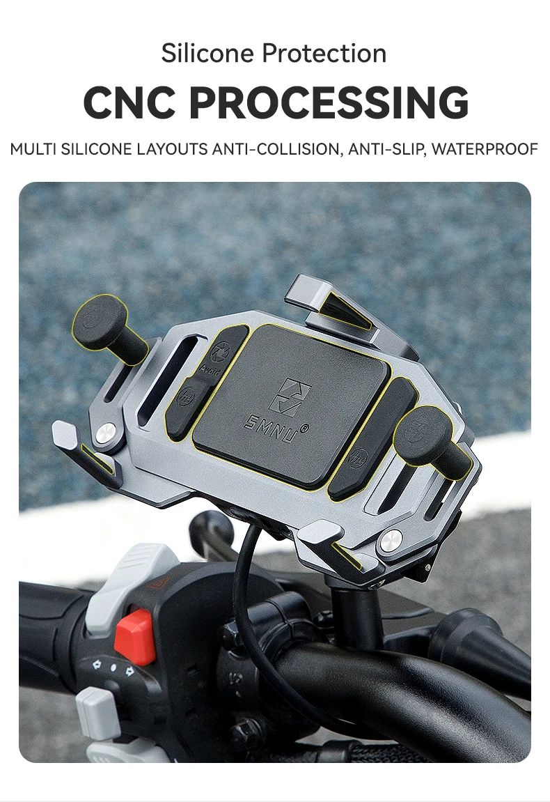 Waterproof Anti High-frequent Vibration Mobile Phone Holder Motorcycle Riding Mobile Phone Mount Grip phone Stand manufacture