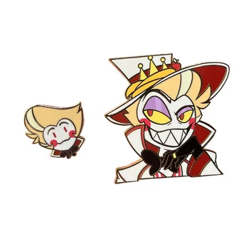 Metal Gifts and Crafts Design Badges Customization Lucifer Cartoon Character Anime Enamel Pin With Printing