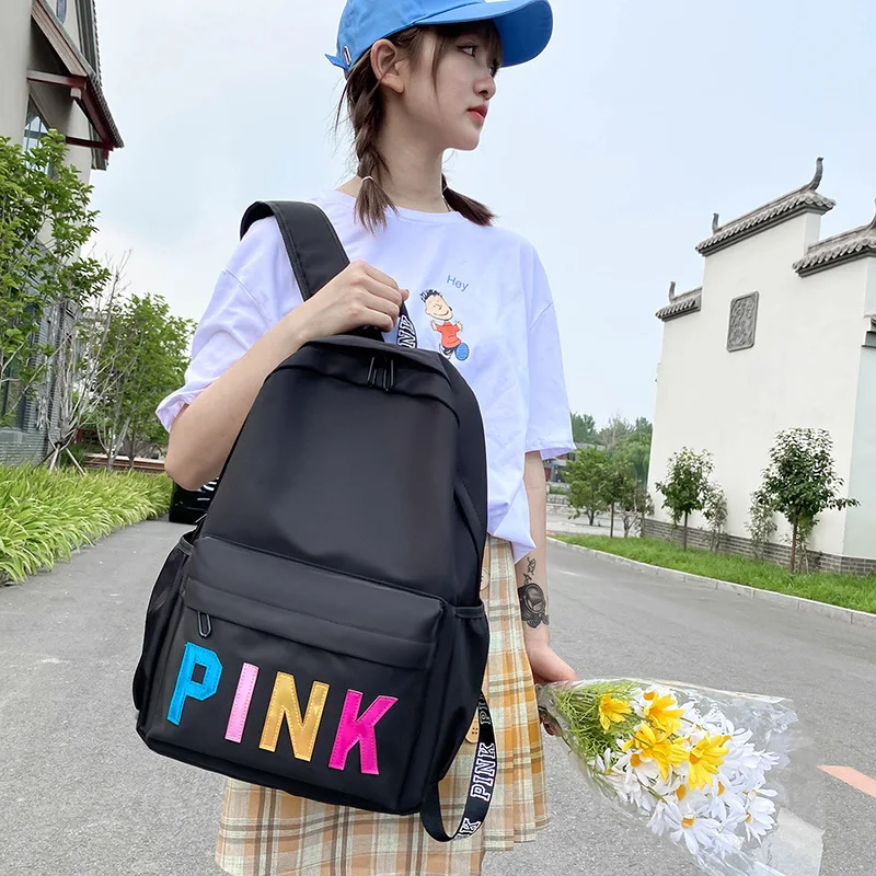 Logo School Backpack in Pink