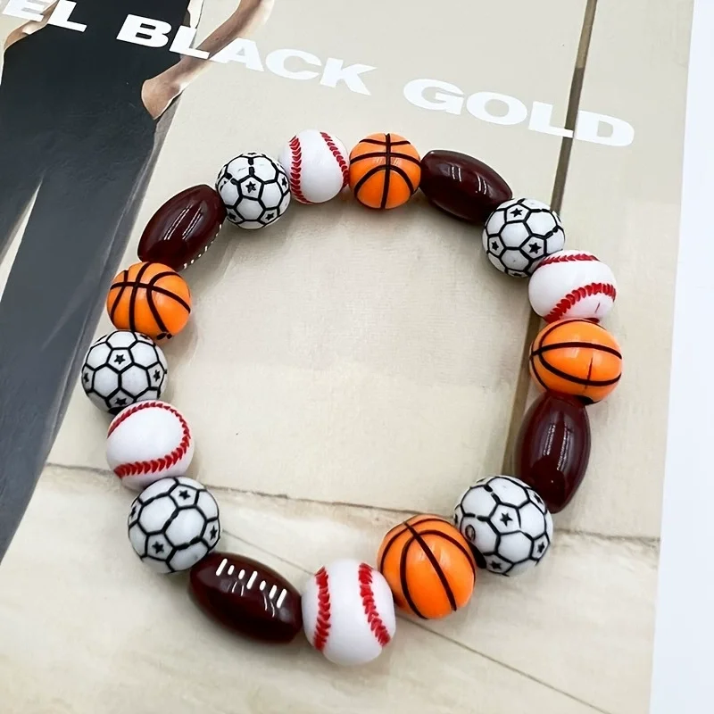 Lot De 12 Bracelets Basketball Tressés – Corde Noire Avec Pendentifs Colorés, Réglables, Cadeaux D’équipe Et Anniversaire Pour Sportifs