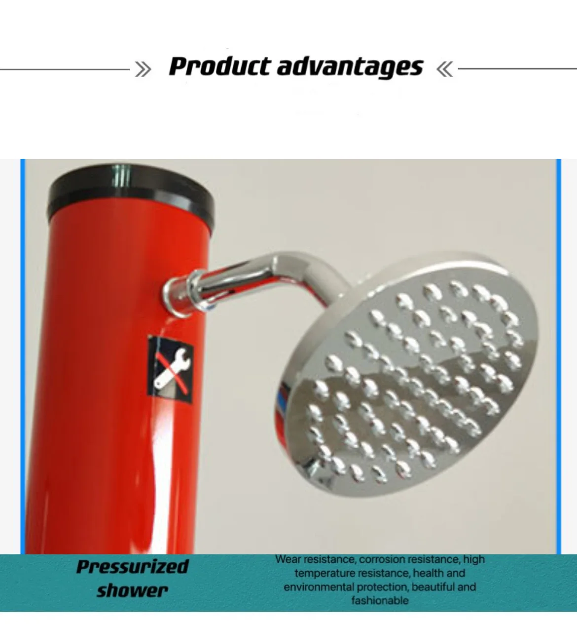 Red 18L Freestanding PVC Heat Outdoor Garden Solar Shower