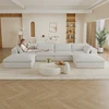 4Seaters+2Ottoman(White):400.3(L)x200.2(W)x61.0(H)cm, 122.0 kg