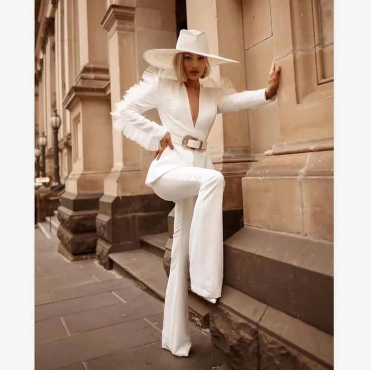 Conjunto de dos de Top y pantalón mujer, ropa blanca de oficina, en Stock m.alibaba.com