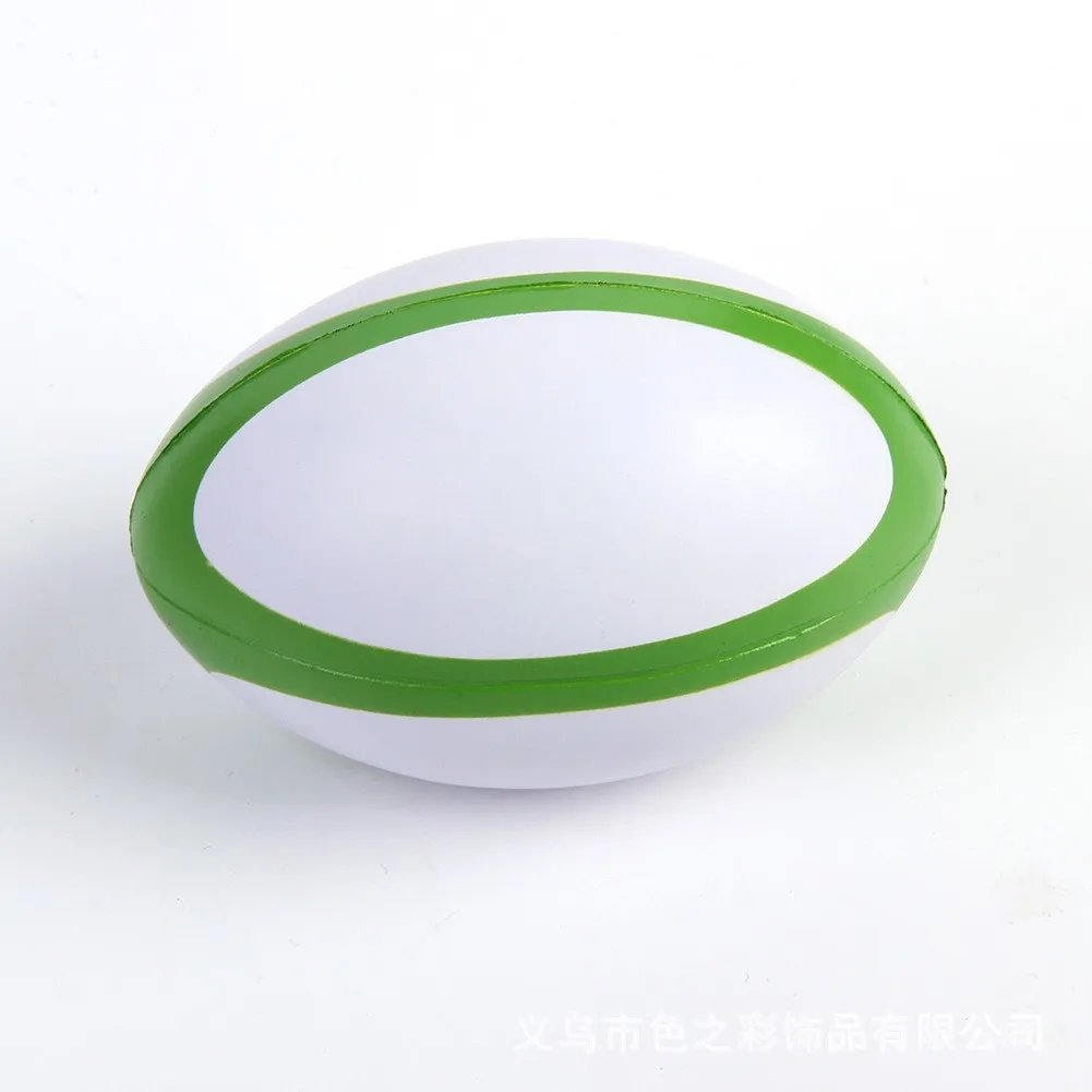 Different Size and Colors PU Anti Stress Rugby Ball  Foam Relief Rugby Stress Ball Toys