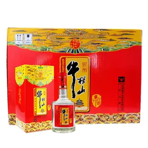 Beijing Centennial Niu Lanshan Strong Aroma Little Cow Liquor 41.6 Degree 500ml*6 bottles Erguotou Gift Box Whole case