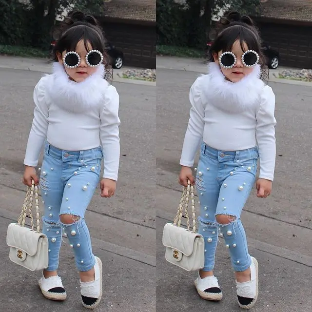 Kids Clothing Wholesale Girls Jeans Spring Autumn Sweet Style Children ...