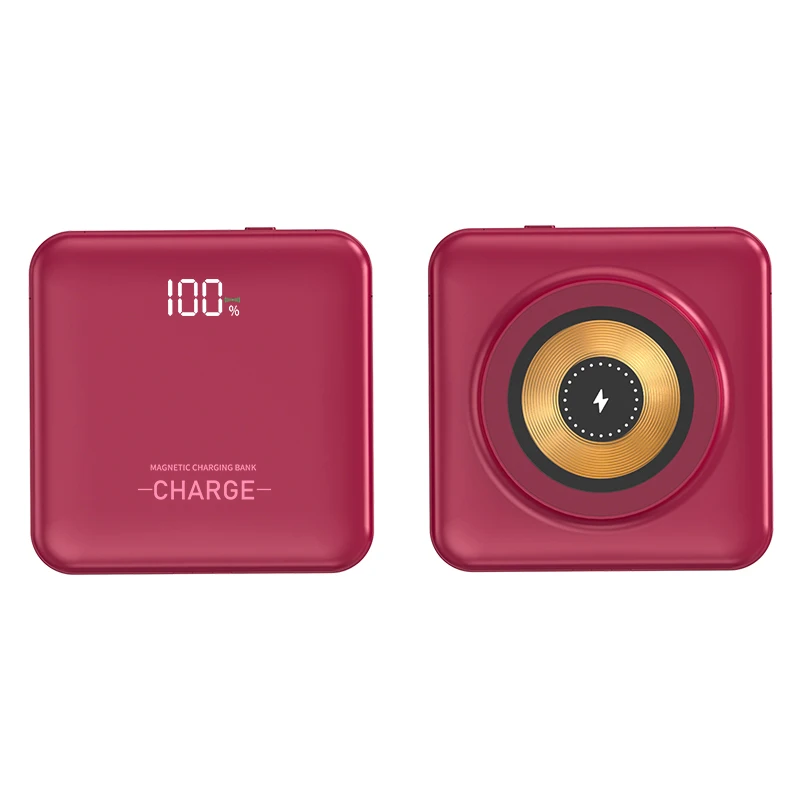 Portable Magnetic Wireless Power Bank 10000mAh with Built in Cable Power Card 10000 mAh