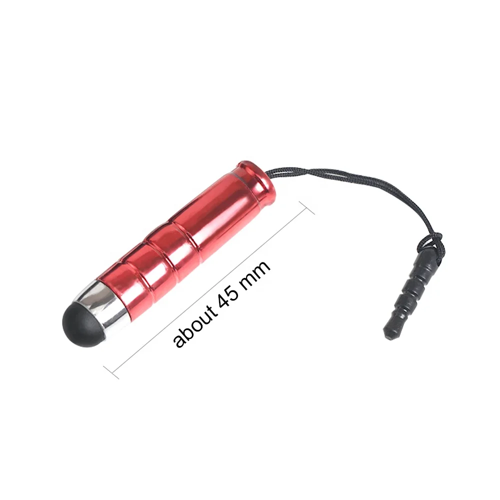 Universal Mini Bullet Capacitive Touch Screen Stylus Pen With Dust Plug for iPhone iPad Samsung Phone Tablet