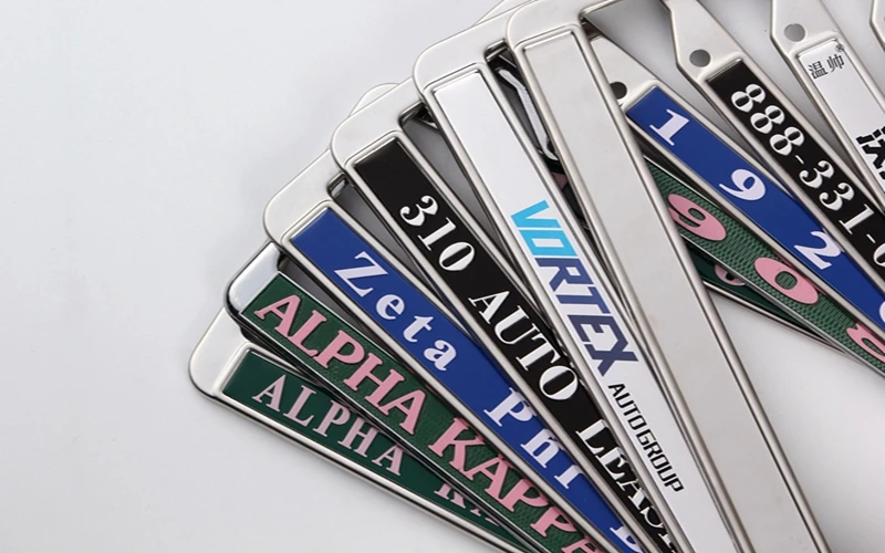 Decoration Custom Car License Plate Cover Stainless Steel Fixed Plate